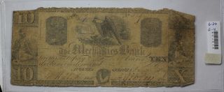 1847 Ten Dollars Obsolete Currency G The Mechanic ' S Bank Of Augusta,  Ga G - 20 photo