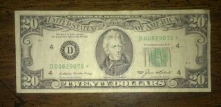 Twenty Dollar Bill,  Low Serial Number,  Star Note photo