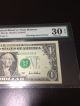 2001 $1 Boston (uncommon Shift To The Left) Misalignment Error Note Pmg 30 Paper Money: US photo 1