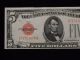 1928 B $5 Dollar United States Paper Note Au - Unc Small Size Notes photo 2