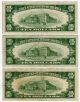 1934a,  1934c,  1934d $10 Silver Certificates Blue Seal Vf Or Better Small Size Notes photo 1