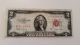 1953c American 2 Dollar Bill (serial A 79212863 A) Small Size Notes photo 2