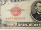 1928 C Star Mule United States Note Red Seal Key Five Dollar Note Small Size Notes photo 4