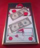 $1 Dollar Santa Claus Christmas Bill Legal Tender Uncirculated 1988 Pair Framed Small Size Notes photo 1