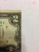 Rare Two Dollar Bill Error Note Miscut $2 United States Misaligned Misprint Nr Small Size Notes photo 2