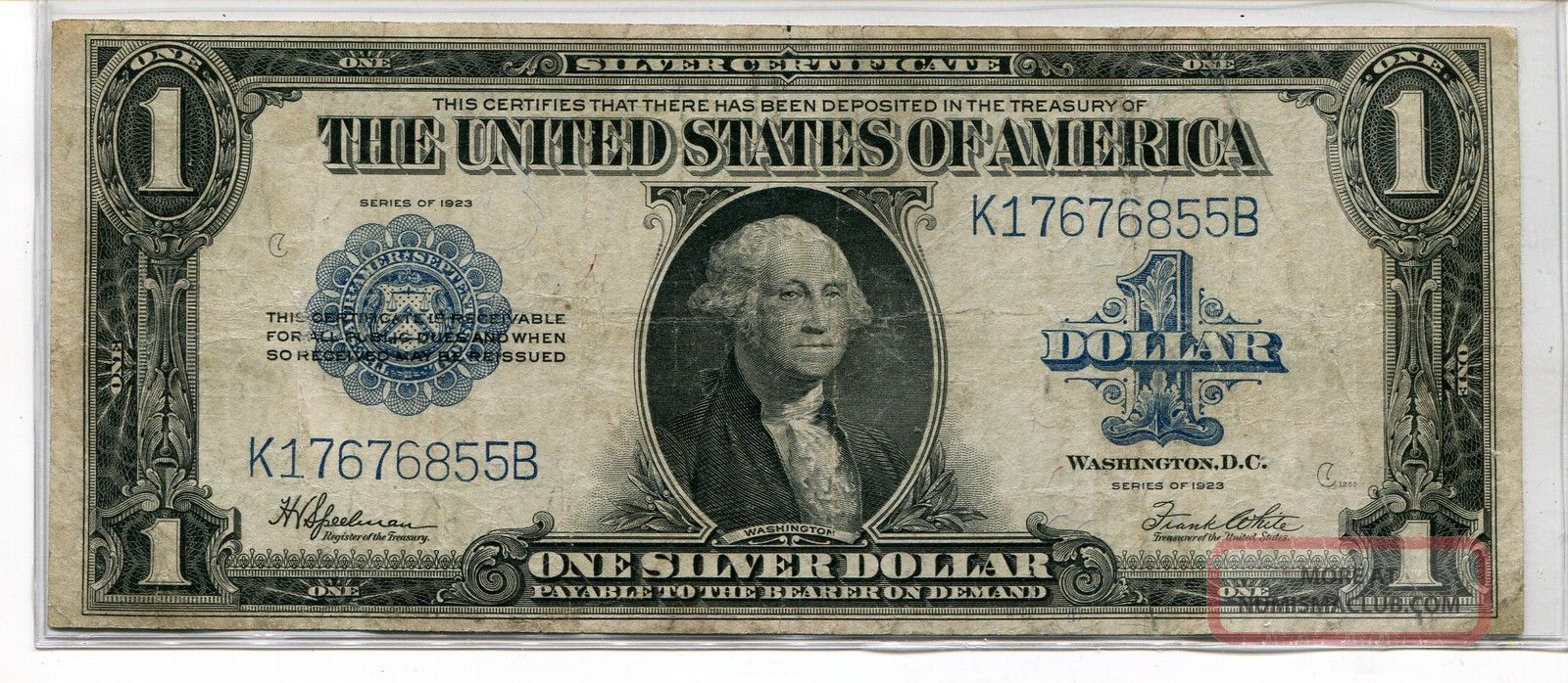 1923 $1 Large Size Silver Certificate - Vg/f Large Size Notes photo
