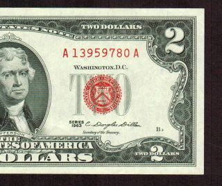 $2 1963 Uncirculated United States Note More Currency 4 photo