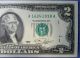 Two Dollar Bills In Sequence Uncirculated 1976 Total Of 2 Small Size Notes photo 2