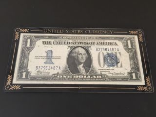 1934 $1 Dollar Bill Silver Certificate Amost Uncirculated photo