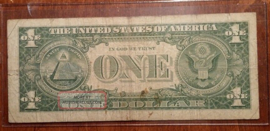 1957 One Dollar Silver Certificate Star Note Unites States Of America