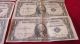 1935 - Silver Certificates (10) 3 Are Cut Off Center - Circulated - Bends Small Size Notes photo 5
