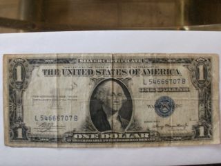 1935a Circulated One Dollar ($1) Silver Certificate (julian - Morganthau) photo