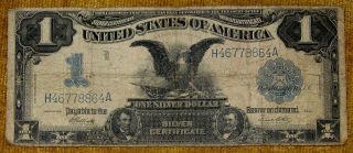 1899 Silver Certificate One Dollar $1 Lincoln Grant Black Eagle H46778864a photo