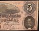 1864 $5 Dollar Bill Confederate States Currency Civil War Note Old Paper Money Paper Money: US photo 4