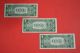 Three 1935 D Consecutive & Uncirculated $1.  00 Silver Certificates Small Size Notes photo 1