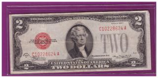 1928d $2 Dollar Bill Old Us Note Legal Tender Paper Money Currency Red Seal L34 photo