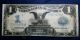 1899 $1 Black Eagle Silver Certificate Well Circulated Large Size Currency Note Large Size Notes photo 1