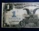 1899 $1 Black Eagle Silver Certificate Well Circulated Large Size Currency Note Large Size Notes photo 3
