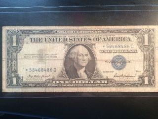 1957 Blue Seal United States One Dollar Silver Certificate photo