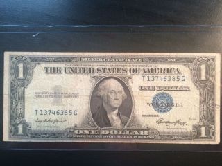 1935 - E Blue Seal United States One Dollar Silver Certificate photo
