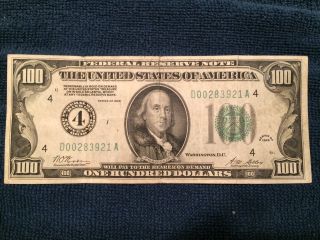 1928 One Hundred ($100) Dollar Bill photo