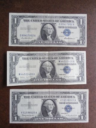 1957,  1957a & 1957 B $1 Dollar Blue Seal Bill United States Note ' S photo