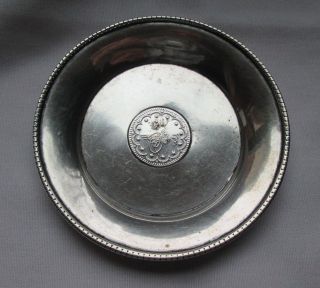 Ah1293/32 Abdul Hamid Ii Turkish Silver 1906 Kurush Silver Coin Pin Tray photo