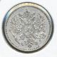 Finland Russia Silver Coin 25 Pennia 1909 Nikolai Ii Europe photo 1