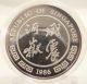 1986 Singapore Year Of The Tiger Proof Silver 1 Troy Ounce Coin Orig Box 8374 Asia photo 3