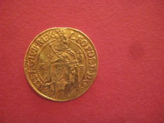 Germany - German States Leopold I Kremnitz 1664 Gold Ducat - Very Rare photo