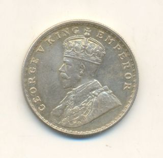 1919 British India Kgv King George V One Rupee Silver Coin. photo
