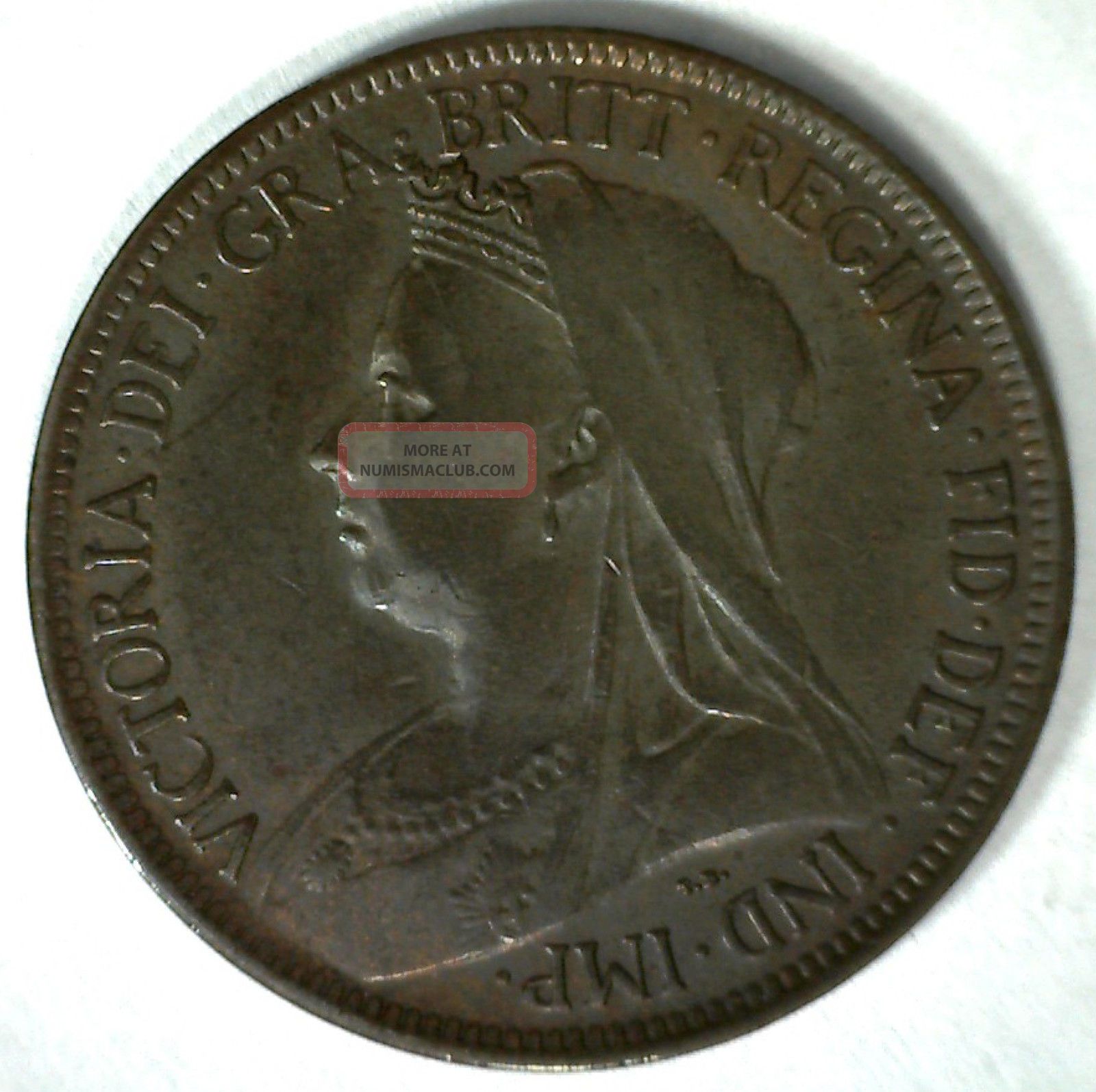 1900 Bronze Half Pence Uk Half Penny Britain Coin Yg 1900-bronze-half-pence-uk-half-penny-britain-coin-yg