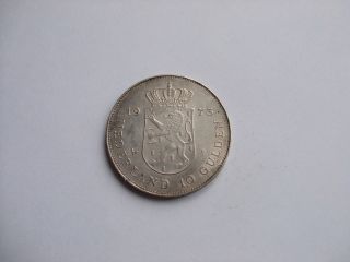 Netherlands - Nederland - 10 Gulden 1973 Queen Juliana 1948 4 September Silver photo