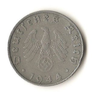 1944b Nazi 10 Reichspfennig - Km101 - Vf photo