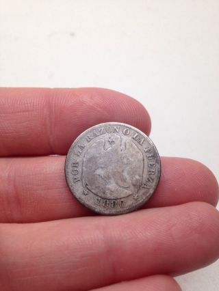 1880 Chile 20 Cents Silver photo