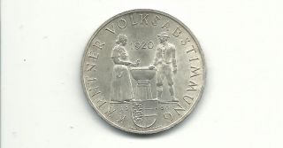 Austria 1960 25 Schilling Silver Coin photo