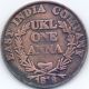 1818 Lord Ganesha East India Company Ukl One Anna Rare Temple Token Coin D3 India photo 1