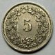 Switzerland 5 Rappen 1953 B Coin Km 26 Grade (a1) Europe photo 1