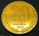 Romania 20 Lei 1993 Coin Km 109 Stefan Cel Mare (a6) Europe photo 1