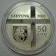 Lithuania 50 Litu 2005 Silver Comm Proof Cardinal Vincentas Sladkevicius Europe photo 1