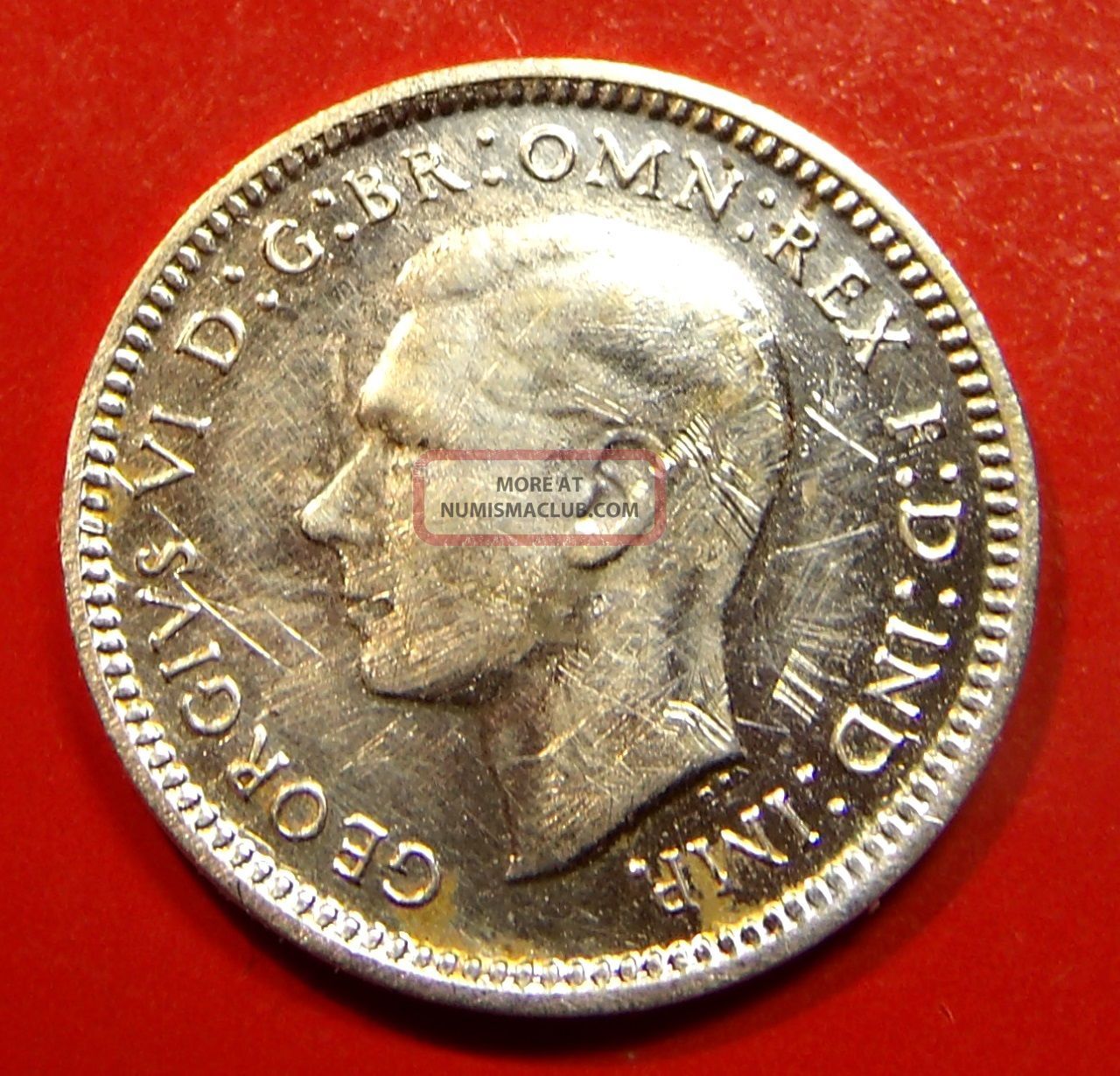 1943 D.  925 Sterling Silver Australia Three Pence,  Average Circulated Decent Australia photo