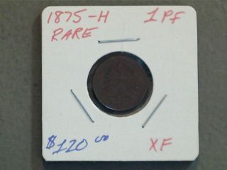 Rare 1875 - H 1 Pfennig photo
