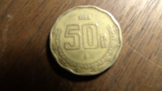 1898 Mexican 50 Centavos Coin photo