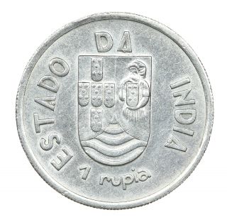 Portuguese India Rupia 1935 Silver Portugal Xf Scarce photo