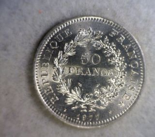 France 50 Francs 1977 Bu Large Silver French (stock 0211) photo