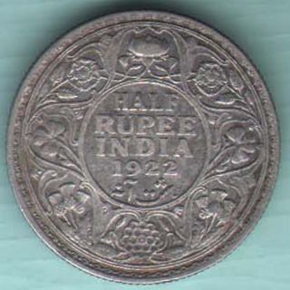 British India - 1922 - Half Rupee - Kg Vi - Rare Silver Coin K - 26 photo