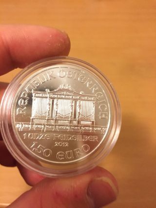 2012 Austria Philharmonic 1 Oz.  999 Fine Silver Coin Uncirculated photo