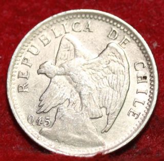 1915 Chile 10 Centavos Silver Foreign Coin S/h photo