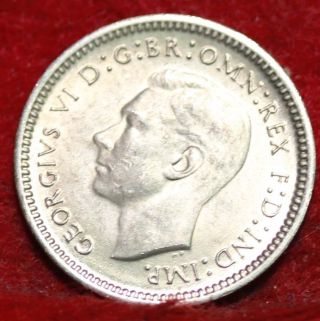 1943 Australia 3 Pence Silver Foreign Coin S/h photo