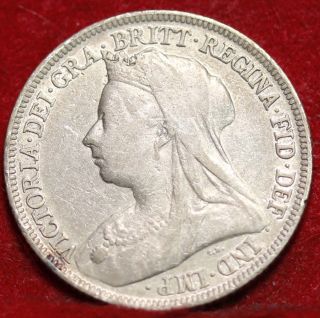 1897 Great Britain Shilling Silver Foreign Coin S/h photo